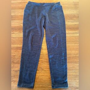 Title Nine Dark Teal/Navy Fleece Lined Crash Tights